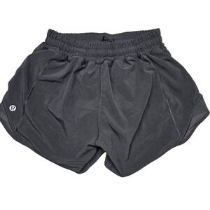 Lululemon Run Shorts Womens Medium Black 3" Relaxed Reflective Running Athletic